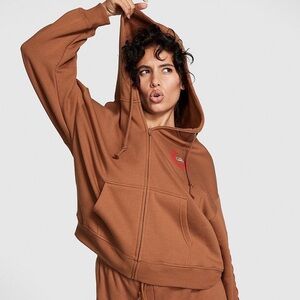 NWT PINK Everyday Fleece Full-Zip Hoodie